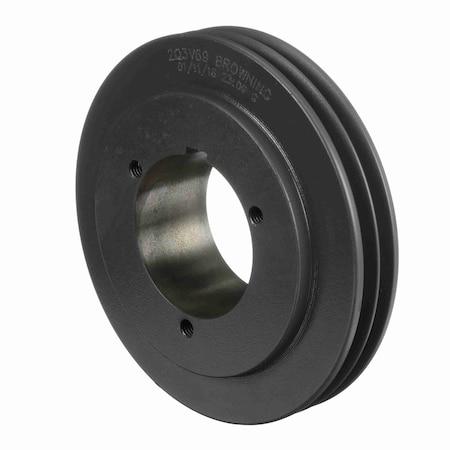Browning 2 Groove Cast Iron Bushed Bore Multiple Sheave, 2Q3V69 2Q3V69